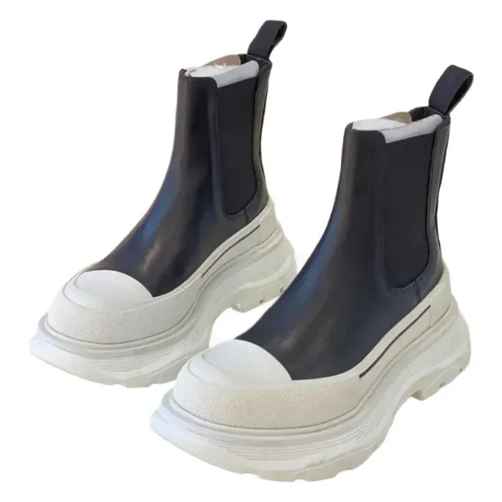 Weidian Alexander McQueen Tread Slick Chelsea Shoes