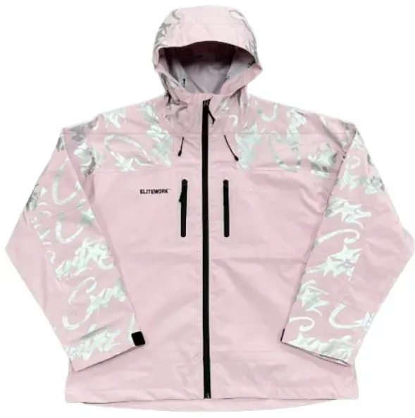 Weidian Corteiz Pink Windbreaker with Monogram on Sleeves