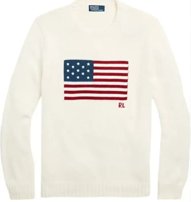 Weidian Polo USA Flag Sweater (Beige)