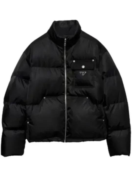 Weidian Prada Cropped Triangle-Logo Padded Jacket