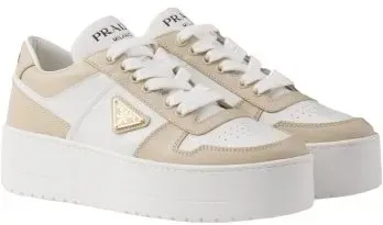 Weidian Prada Downtown Bold Leather Sneakers