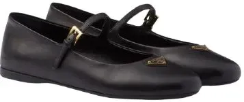 Weidian Prada Leather Ballerina Shoes