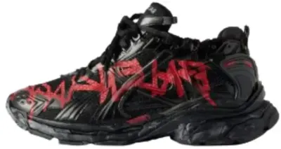 Weidian Balenciaga Runner Black Red Graffiti