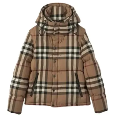 Weidian Burberry Detachable Check Puffer Jacket