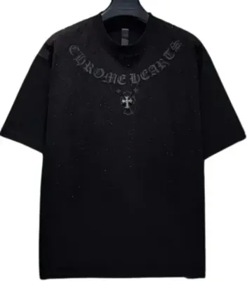 Weidian Chrome Hearts Shiny Tee With Rhinestones
