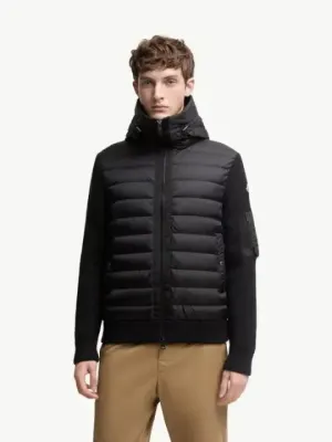 Weidian Moncler Navy Blue Padded Zip-Up Cardigan