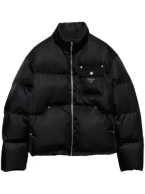 Weidian Prada Cropped Triangle-Logo Padded Jacket