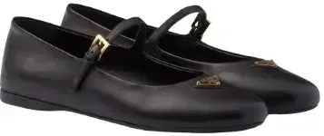 Weidian Prada Leather Ballerina Shoes
