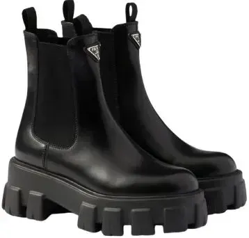 Weidian Prada Monolith Leather Chelsea Boots
