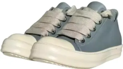 Weidian Rick Owens Low Blue Jumbo Lace Shoes