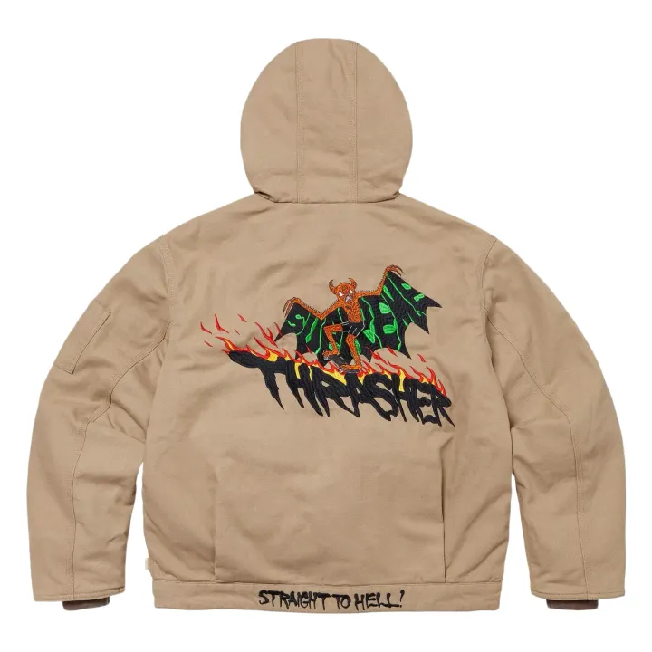 Weidian Thrasher x Supreme Hooded Work Jacket (Black)