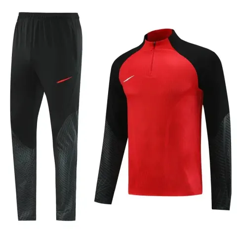 Nike Black-White Tracksuit Set option NK06 red suit