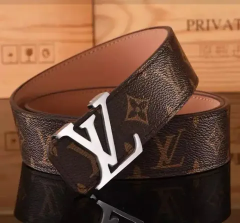 Budget LV Belt option L Classic Old Flower Silver Buckle