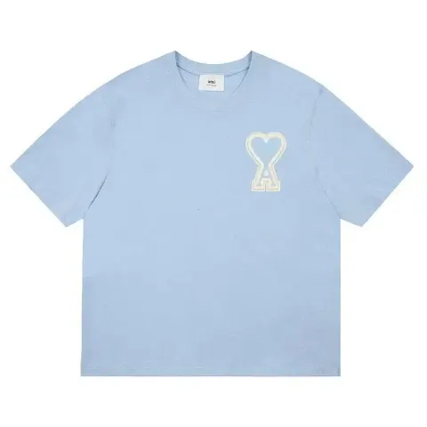 Ami Paris T-Shirts With Big Logo option sky blue