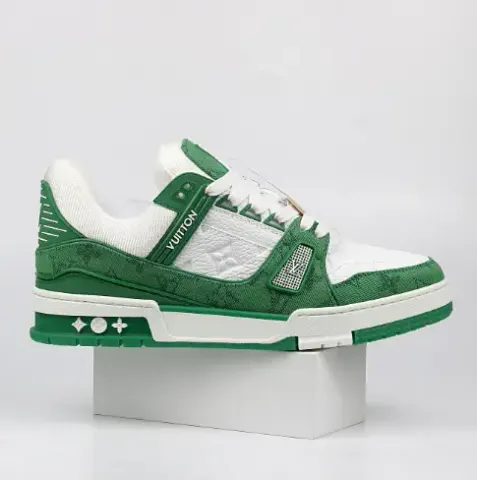 LV Trainers Monogram Black Denim Sneakers option 04