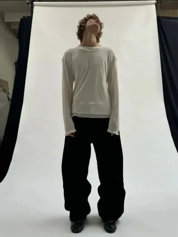 No Faith Studios 24SS Longsleeve option white round neck