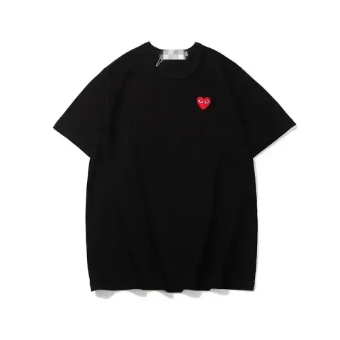 CDG Double Heart Tee option 2027 black