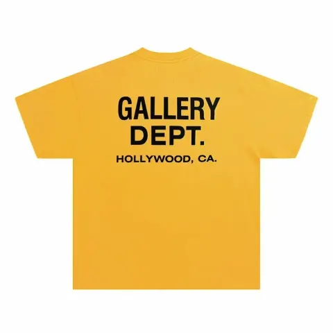 Gallery Dept TEES option Turmeric black characters