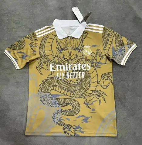 Barcelona Jersey 23/24 option 2324 Real Madrid Dragon Yellow