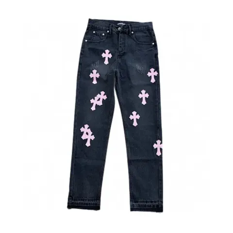 Chrome Hearts Jeans option Black Pink Skin