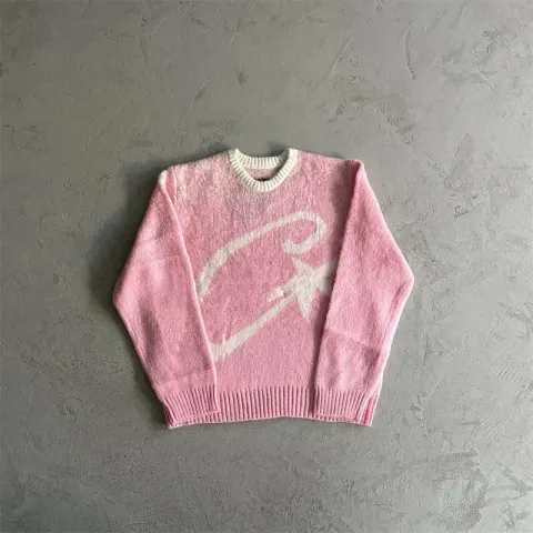Corteiz Knit Sweater option Pink C- Star Sweater