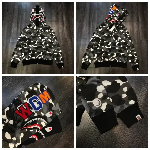 Bape Shark (Best Batch) option XX126 Double Hat Luminous Black