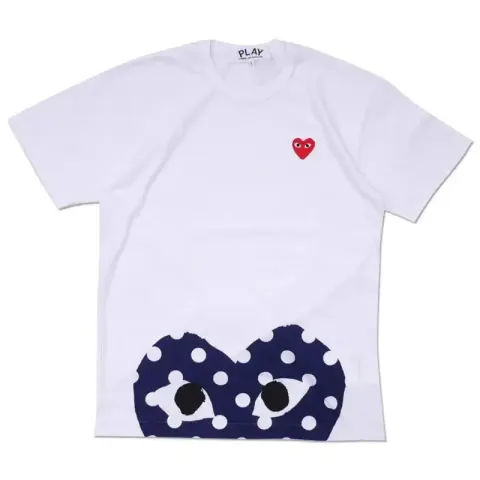 CDG Shirts option White Little Red Heart
