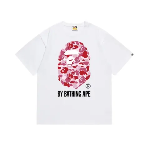 Bape Tees option 151 Pink White