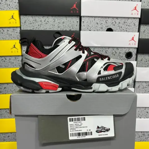 Balenciaga Track 3.0 Pierced Shoes option 1169 black silver red
