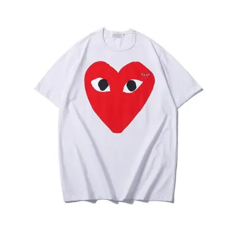 CDG Double Heart Tee option 2330 White