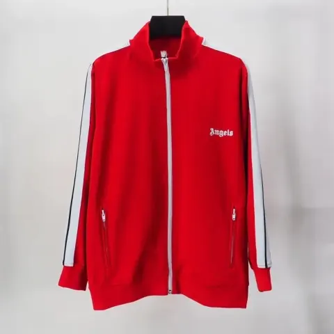 Palm Angels Zip Hoodie option Red Top