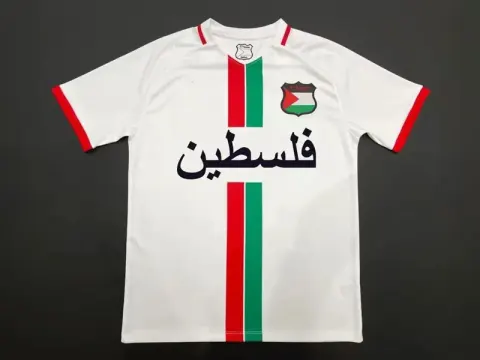 Palestine Jersey option 2425 white Palestinian Arabic