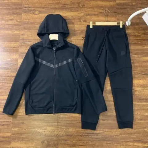 Nike Tech Fleece Black Hoodie option black suit