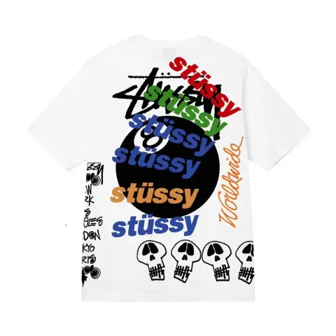 Stussy T-Shirt option White [billiard 008]]