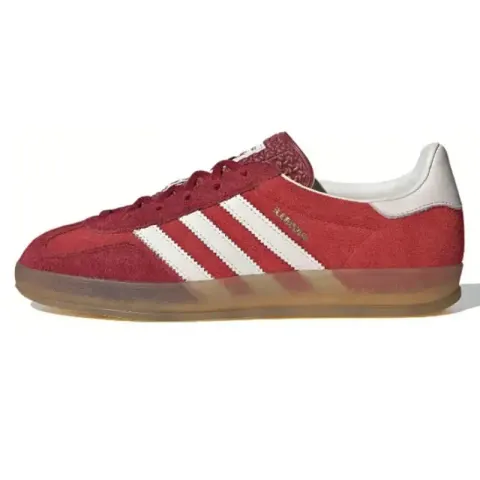Adidas Originals Gazelle Indoor option Landing red and white raw rubber IE1051