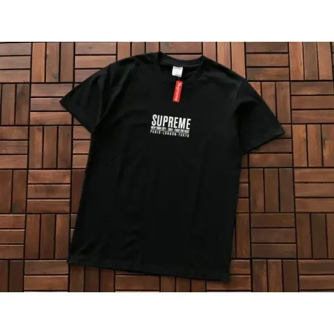 Supreme X Ducati T-Shirt option B376 PARIS TEE BLACK