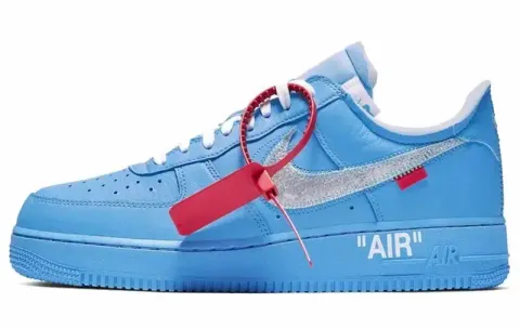 Air Force 1 Low Off-White Black White option Blue Art Museum