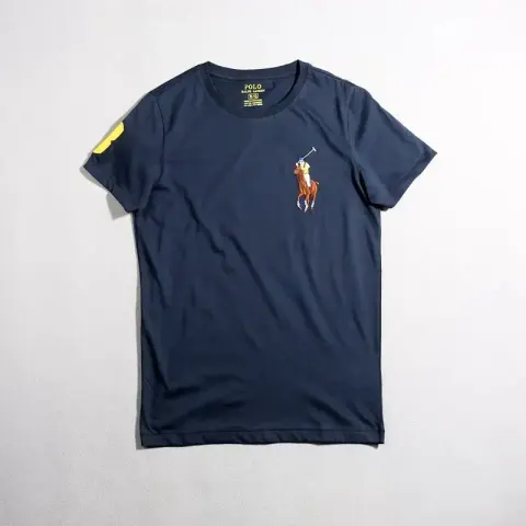 Polo Sport Round Neck T-Shirt option colored horse sapphire blue
