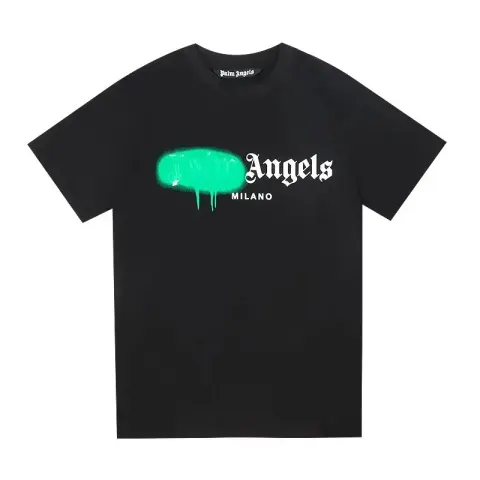 Palm Angels Monogram NY Spray Tee option 2197 black and green
