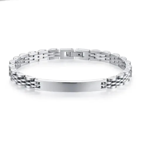 Lacoste Bracelet option Five beads steel color-width 6mm [21CM]]