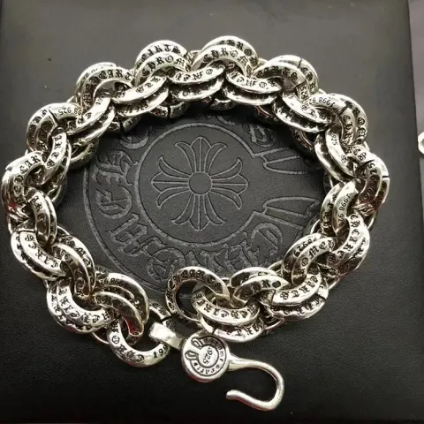 Chrome Hearts Thick Bracelet With Cross option S11
