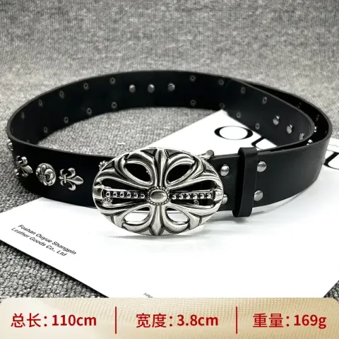 Chrome Hearts Belt option [hollow double row nail 108cm] cross belt