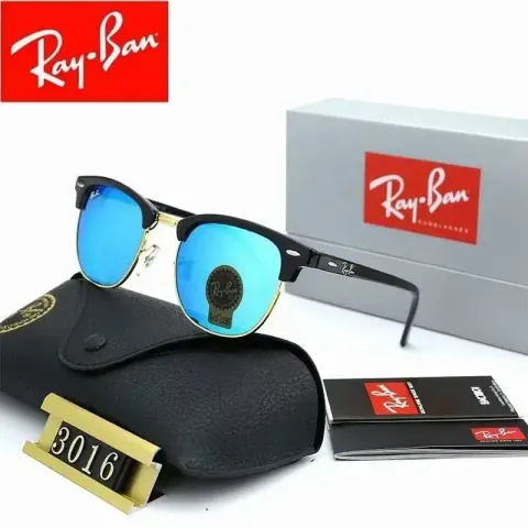 Ray-Ban Sunglasses option 3016 gold black frame ice blue distribution box