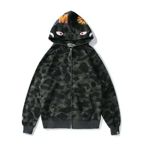Bape Shark Hoodie (More CW) option 801 gray camouflage