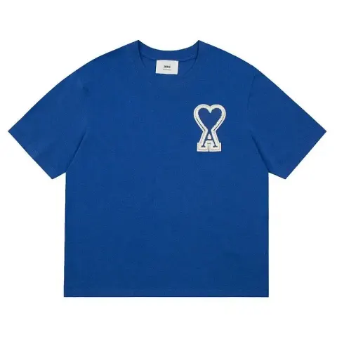 Ami Paris T-Shirts With Big Logo option royal blue