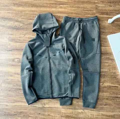 Nike Tech Fleece Black Hoodie option dark gray suit