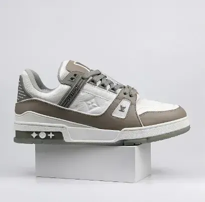 LV Trainers Monogram Black Denim Sneakers option 30