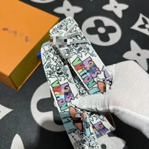 Cheap Budget LV Belt option SpongeBob Silver Buckle [No Gift Box]