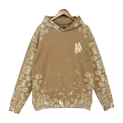 Amiri Bandana Hoodie option Light coffee