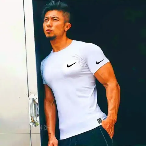 Nike Quick Dry T-Shirt option NK white double hook short sleeve